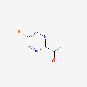 molecular formula C6H5BrN2O B1523359 1-(5-溴嘧啶-2-基)乙酮 CAS No. 1189169-37-6