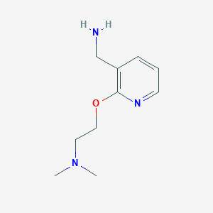 molecular formula C10H17N3O B1523363 {2-[2-(Dimethylamino)ethoxy]pyridin-3-yl}methanamine CAS No. 1249494-57-2
