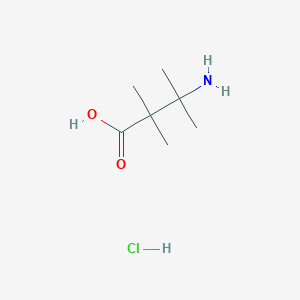 molecular formula C7H16ClNO2 B1523365 3-Amino-2,2,3-trimethylbutanoic acid hydrochloride CAS No. 17072-53-6