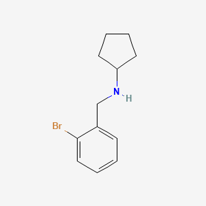 molecular formula C12H16BrN B15233657 N-[(2-bromophenyl)methyl]cyclopentanamine 