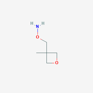 molecular formula C5H11NO2 B1523367 O-[(3-甲基氧杂环-3-基)甲基]羟胺 CAS No. 1202780-65-1