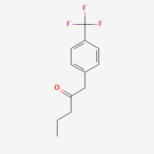 molecular formula C12H13F3O B15233679 1-[4-(Trifluoromethyl)phenyl]pentan-2-one 