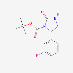 Tert-butyl 5-(3-fluorophenyl)-2-oxoimidazolidine-1-carboxylate