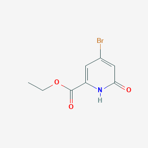 molecular formula C8H8BrNO3 B15233717 Ethyl 4-bromo-6-hydroxypicolinate 