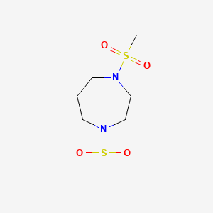 molecular formula C7H16N2O4S2 B15233719 1,4-Bis(methylsulfonyl)-1,4-diazepane CAS No. 89754-58-5