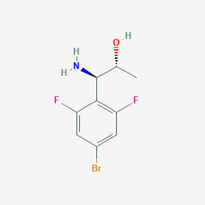 molecular formula C9H10BrF2NO B15233741 (1R,2R)-1-Amino-1-(4-bromo-2,6-difluorophenyl)propan-2-OL 