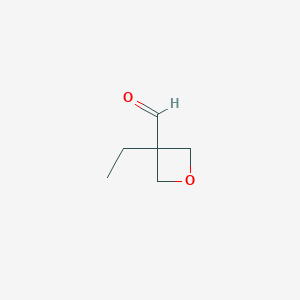 molecular formula C6H10O2 B1523375 3-乙氧杂环戊烷-3-甲醛 CAS No. 98485-37-1
