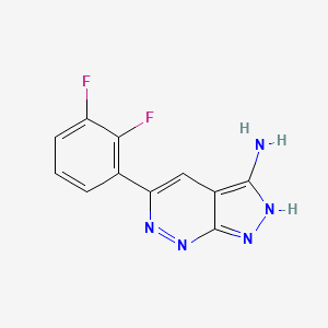 molecular formula C11H7F2N5 B15233781 5-(2,3-Difluorophenyl)-1H-pyrazolo[3,4-c]pyridazin-3-ylamine 