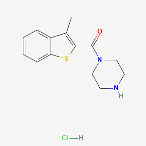 B1523383 1-(3-Methyl-1-benzothiophene-2-carbonyl)piperazine hydrochloride CAS No. 1333727-79-9