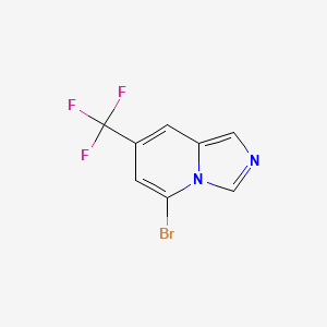 molecular formula C8H4BrF3N2 B15233843 5-Bromo-7-(trifluoromethyl)imidazo[1,5-a]pyridine 