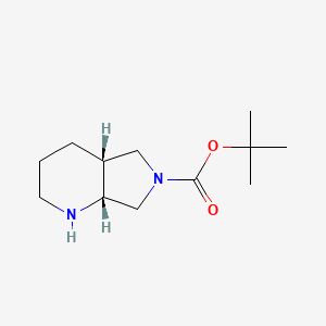 molecular formula C12H22N2O2 B15233888 rel-(4aR,7aR)-tert-Butyl hexahydro-1H-pyrrolo[3,4-b]pyridine-6(2H)-carboxylate 