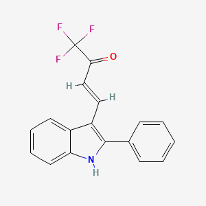 1,1,1-Trifluoro-4-(2-phenyl-1H-indol-3-YL)but-3-EN-2-one