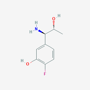 molecular formula C9H12FNO2 B15233915 5-((1R,2R)-1-Amino-2-hydroxypropyl)-2-fluorophenol 