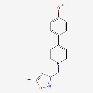 B1523393 4-[1-[(5-methyl-1,2-oxazol-3-yl)methyl]-3,6-dihydro-2H-pyridin-4-yl]phenol CAS No. 1311839-93-6
