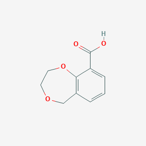 molecular formula C10H10O4 B15233979 2,3-Dihydro-5H-benzo[E][1,4]dioxepine-9-carboxylic acid 