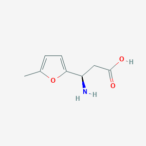 molecular formula C8H11NO3 B15233994 (3R)-3-amino-3-(5-methylfuran-2-yl)propanoic acid 