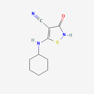 5-(Cyclohexylamino)-3-oxo-isothiazole-4-carbonitrile