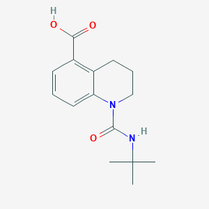 molecular formula C15H20N2O3 B1523405 1-(叔丁基氨基甲酰基)-1,2,3,4-四氢喹啉-5-羧酸 CAS No. 1184046-14-7