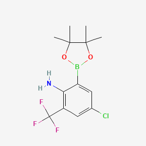 4-Chloro-2-(tetramethyl-1,3,2-dioxaborolan-2-yl)-6-(trifluoromethyl)aniline