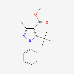 methyl 5-tert-butyl-3-methyl-1-phenyl-1H-pyrazole-4-carboxylate