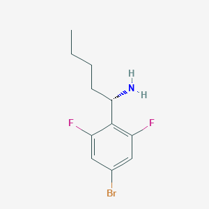 molecular formula C11H14BrF2N B15234109 (S)-1-(4-Bromo-2,6-difluorophenyl)pentan-1-amine 