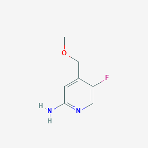 molecular formula C7H9FN2O B15234138 5-Fluoro-4-(methoxymethyl)pyridin-2-amine 