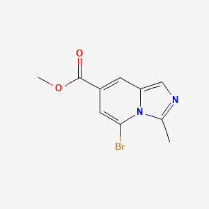 molecular formula C10H9BrN2O2 B15234140 Methyl5-bromo-3-methylimidazo[1,5-a]pyridine-7-carboxylate 