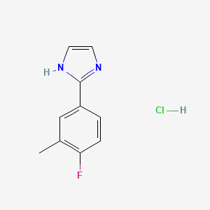 molecular formula C10H10ClFN2 B1523416 2-(4-氟-3-甲基苯基)-1H-咪唑盐酸盐 CAS No. 1333673-84-9