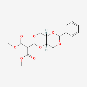 molecular formula C17H20O8 B15234163 Dimethyl 2-((4AS,8AR)-6-phenyltetrahydro-[1,3]dioxino[5,4-D][1,3]dioxin-2-YL)malonate 