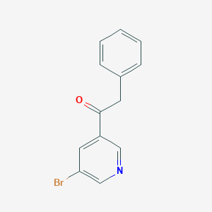 molecular formula C13H10BrNO B15234164 1-(5-Bromopyridin-3-YL)-2-phenylethan-1-one 