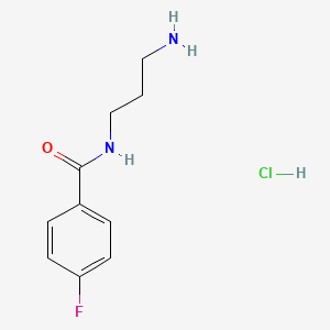 molecular formula C10H14ClFN2O B1523421 N-(3-氨基丙基)-4-氟苯甲酰胺盐酸盐 CAS No. 1281179-38-1