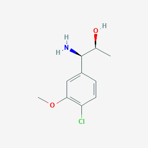 molecular formula C10H14ClNO2 B15234217 (1R,2S)-1-Amino-1-(4-chloro-3-methoxyphenyl)propan-2-OL 