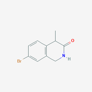 molecular formula C10H10BrNO B15234224 7-bromo-4-methyl-1,2-dihydroisoquinolin-3(4H)-one CAS No. 1314241-99-0