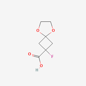 molecular formula C7H9FO4 B15234227 2-Fluoro-5,8-dioxaspiro[3.4]octane-2-carboxylic acid CAS No. 2227204-92-2