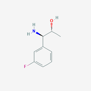 molecular formula C9H12FNO B15234266 (1R,2R)-1-Amino-1-(3-fluorophenyl)propan-2-OL 