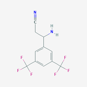 3-Amino-3-[3,5-bis(trifluoromethyl)phenyl]propanenitrile