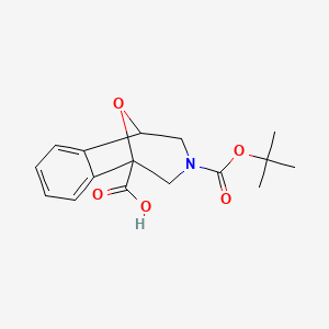 molecular formula C16H19NO5 B15234310 3-(Tert-Butoxycarbonyl)-2,3,4,5-Tetrahydro-1H-1,5-Epoxybenzo[D]Azepine-1-Carboxylic Acid CAS No. 2177264-70-7