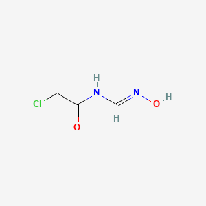 molecular formula C3H5ClN2O2 B15234319 2-Chloro-N-[(1E)-(hydroxyamino)methylidene]acetamide 