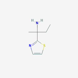 molecular formula C7H12N2S B1523432 2-(1,3-噻唑-2-基)丁-2-胺 CAS No. 1247998-26-0