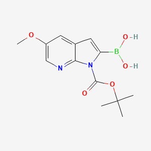 [5-Methoxy-1-[(2-methylpropan-2-yl)oxycarbonyl]pyrrolo[2,3-b]pyridin-2-yl]boronic acid