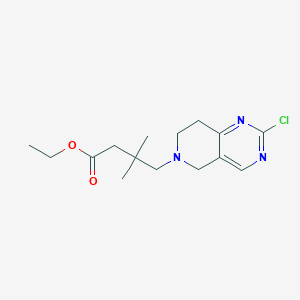 Ethyl 4-(2-chloro-7,8-dihydropyrido[4,3-D]pyrimidin-6(5H)-YL)-3,3-dimethylbutanoate