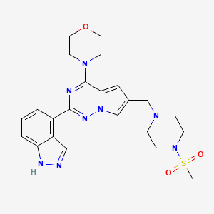 2-(1H-Indazol-4-yl)-6-[[4-(methylsulfonyl)-1-piperazinyl]methyl]-4-(4-morpholinyl)pyrrolo[2,1-f][1,2,4]triazine