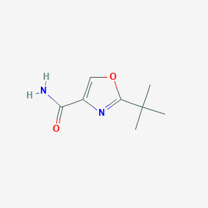 molecular formula C8H12N2O2 B15234358 2-(tert-Butyl)oxazole-4-carboxamide 