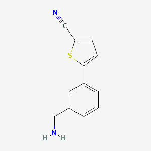 molecular formula C12H10N2S B1523436 5-[3-(氨甲基)苯基]噻吩-2-腈 CAS No. 1271668-66-6