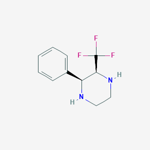 molecular formula C11H13F3N2 B15234384 (2S,3S)-2-Phenyl-3-(trifluoromethyl)piperazine 