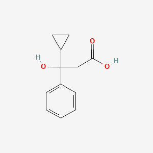 B1523439 3-Cyclopropyl-3-hydroxy-3-phenylpropanoic acid CAS No. 95769-79-2