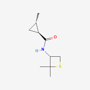 molecular formula C10H17NOS B15234390 (1S,2S)-N-(2,2-Dimethylthietan-3-yl)-2-methylcyclopropane-1-carboxamide 