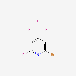 molecular formula C6H2BrF4N B15234401 2-Bromo-6-fluoro-4-(trifluoromethyl)pyridine 