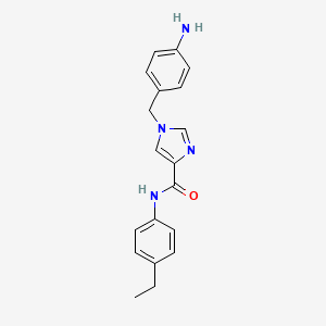 molecular formula C19H20N4O B1523442 1-(4-氨基苄基)-N-(4-乙基苯基)-1H-咪唑-4-甲酰胺 CAS No. 1351827-83-2