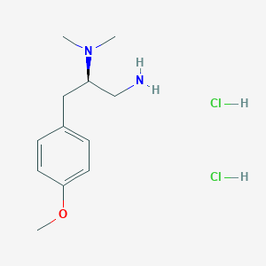 molecular formula C12H22Cl2N2O B15234424 (R)-3-(4-Methoxyphenyl)-N2,N2-dimethylpropane-1,2-diamine 2hcl 